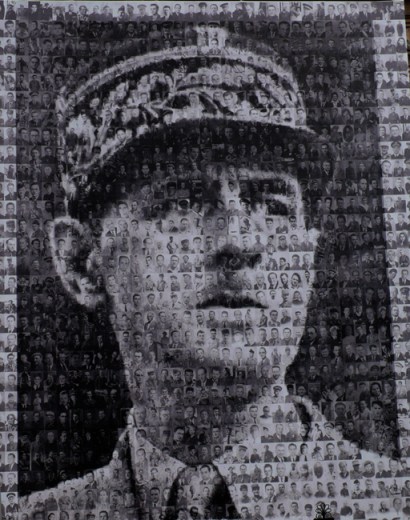 A Photo Collage of Général de Gaulle on the Hotel de Ville - June 2010